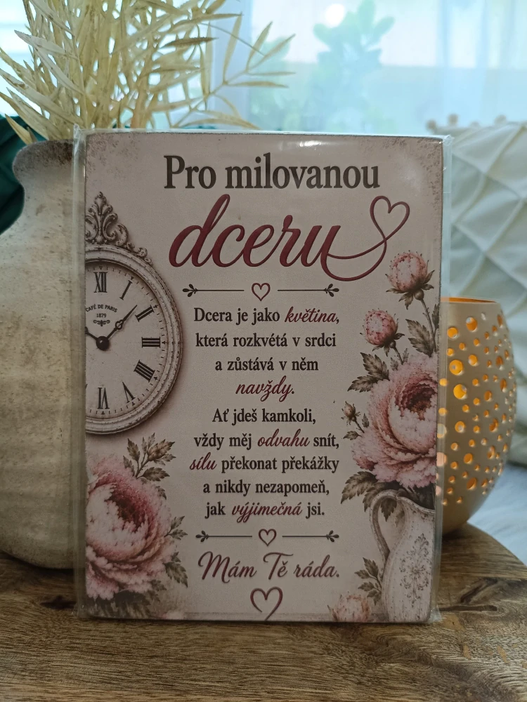 Buková destička pro dceru 