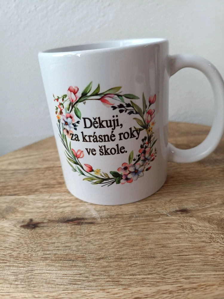 Hrníček poděkování za krásné roky ve škole 