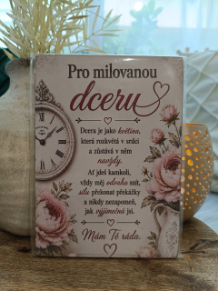 Buková destička pro dceru 